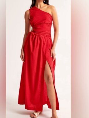 Abercrombie & Ftich One-Shoulder Cutout Maxi Dress sz XL